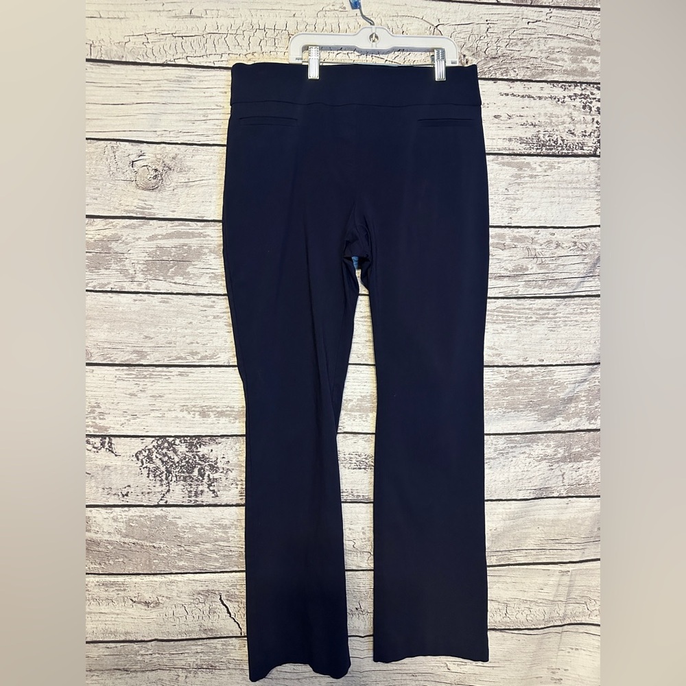 Apt. 9 Brynn Women’s Dress Pants Navy Blue Size 12 Pull-On Stretch Work Slacks